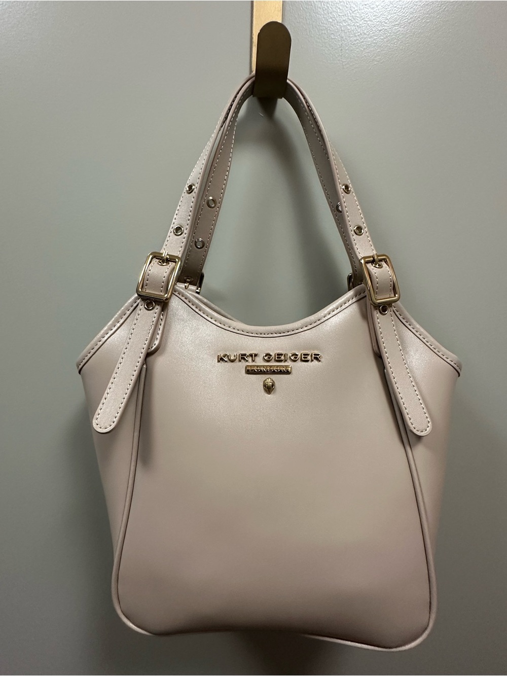 Kurt Geiger Pale Blush Leather Shoulder Tote